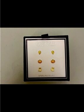 GOLD CAKE LIMITED EDITION Pumpkin, Skull Ghost Halloween Earrings Set